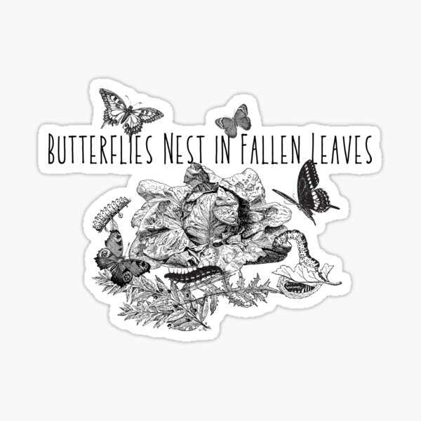 Item preview, Butterflies Nest In Fallen Leaves Native Pollinator Design designed and sold by EarthArtDesigns.