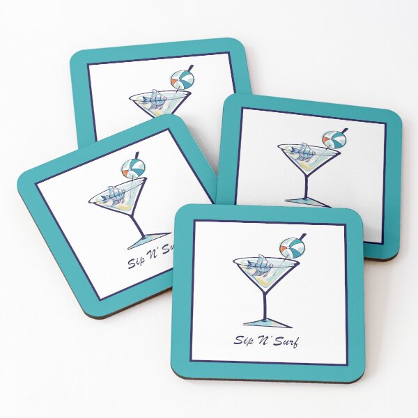 Item preview, Sip N' Surf- color border designed and sold by CoastalCocktail.