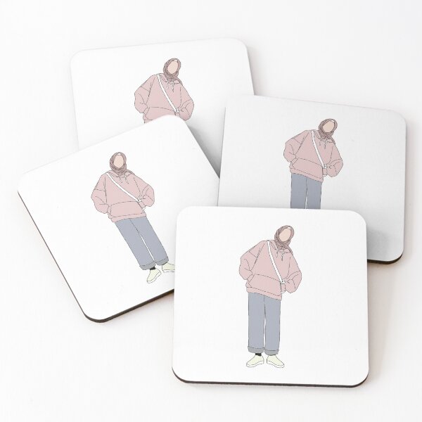 Item preview, Hijabi girl in pink designed and sold by The Hijabi Artist.