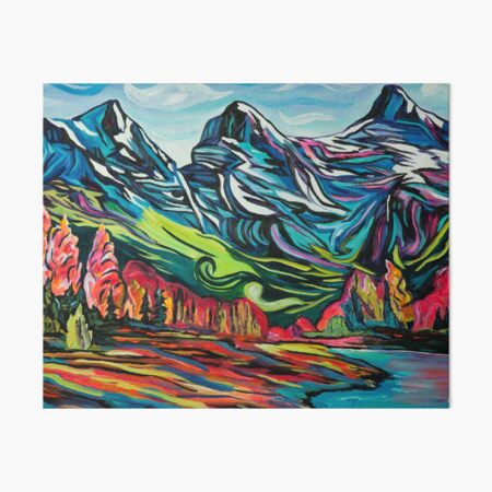 We Three Sisters — Banff national park Canadian Rockies Art Board Print