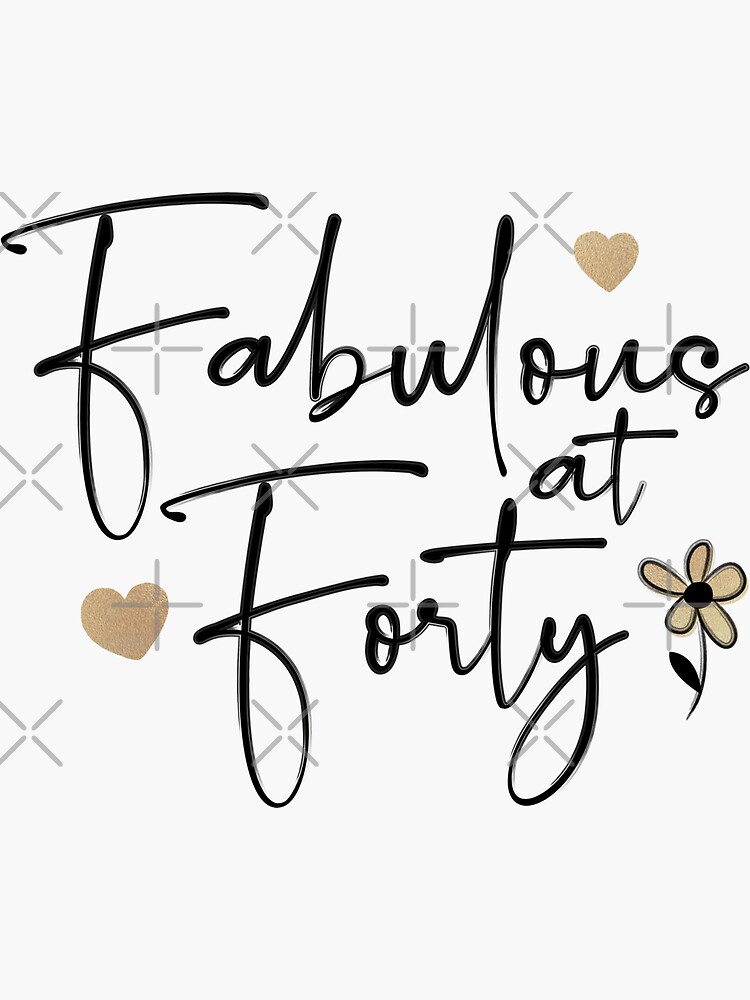 Fabulous at 40, pretty gold 40th birthday gift - Caroline Laursen Original