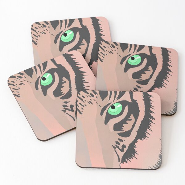 Item preview, Green Eyes | Modern Tiger Head Illustration designed and sold by ridewilddesign.
