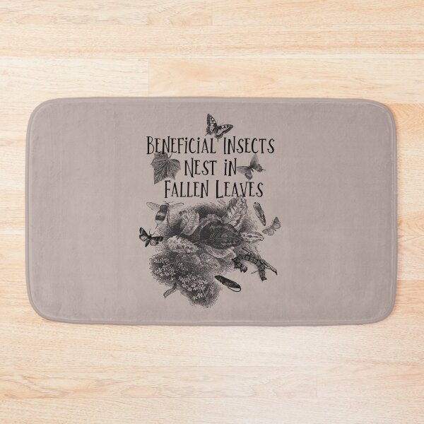 Item preview, Beneficial Insects Nest In Fallen Leaves Native Pollinator Design designed and sold by EarthArtDesigns.