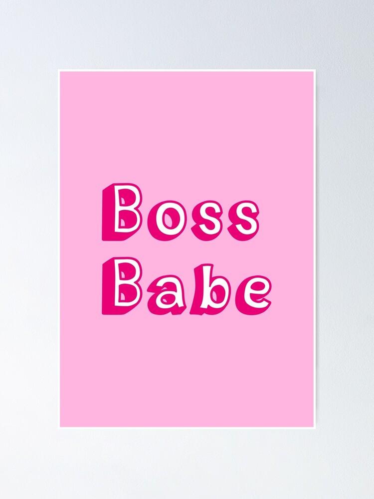 Alternate view of Boss Babe Pink Poster