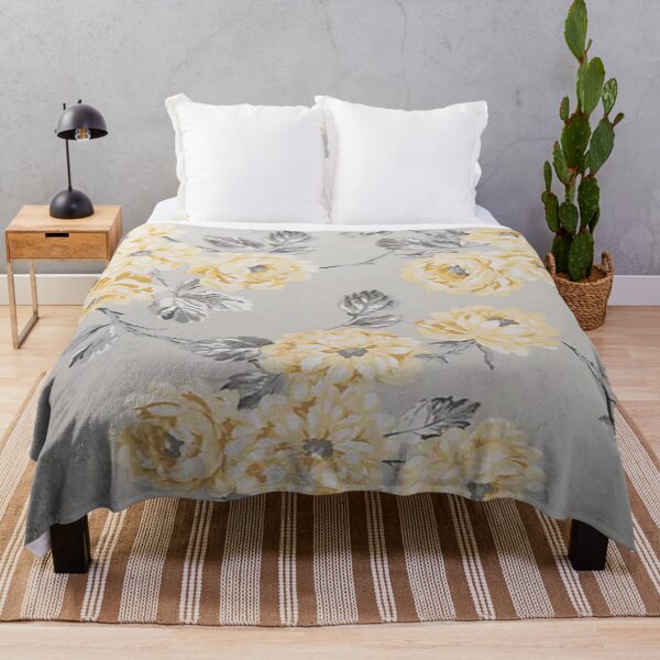 Item preview, Yellow and Grey Flowers designed and sold by WearWolfDesigns.