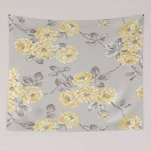 Item preview, Yellow and Grey Flowers designed and sold by WearWolfDesigns.