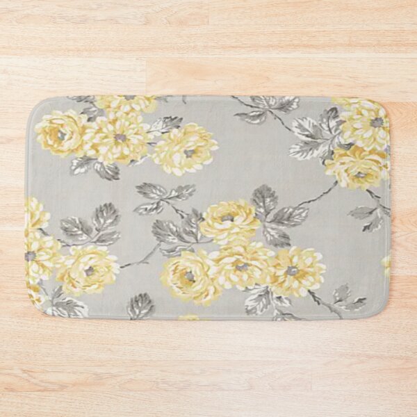 Item preview, Yellow and Grey Flowers designed and sold by WearWolfDesigns.