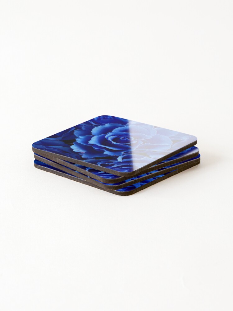 Thumbnail 4 of 5, Coasters (Set of 4), BLUE ROSES designed and sold by WokeWords.