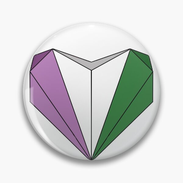 Item preview, Genderfluid flag geometric style heart designed and sold by AAK-Art.