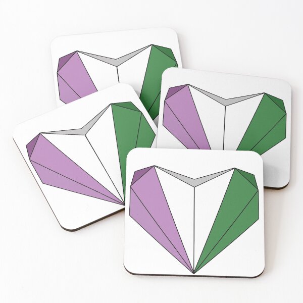 Item preview, Genderfluid flag geometric style heart designed and sold by AAK-Art.