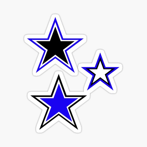 Item preview, Blue Black Star Stickers designed and sold by anniedrew.
