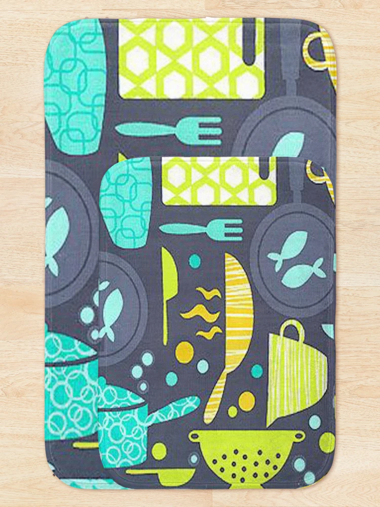 Thumbnail 5 of 6, Bath Mat, Kitchen Pattern designed and sold by arguspattern.