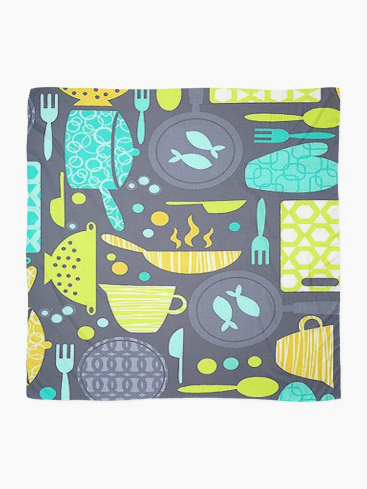 Thumbnail 2 of 3, Scarf, Kitchen Pattern designed and sold by arguspattern.