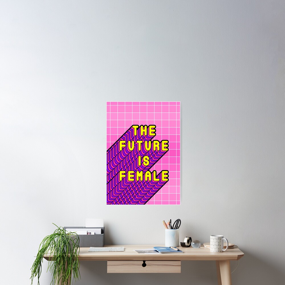 Future Is Female Yellow Poster