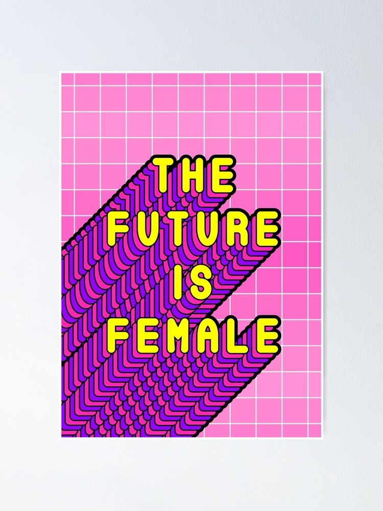 Alternate view of Future Is Female Yellow Poster