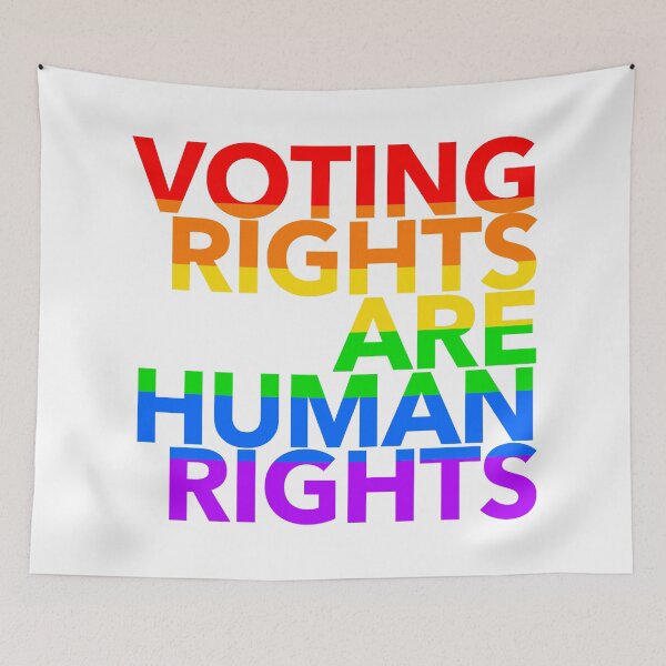 Item preview, Voting Rights are Human Rights (rainbow) designed and sold by Thelittlelord.