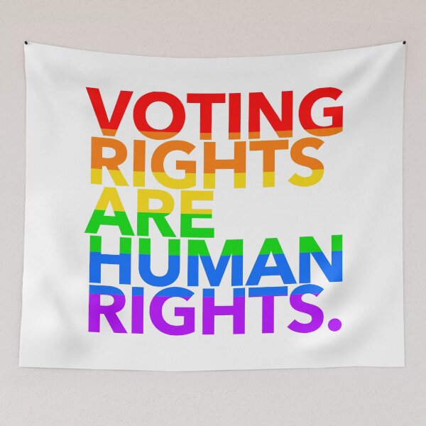 Item preview, Voting Rights are Human Rights (lgbt) designed and sold by Thelittlelord.
