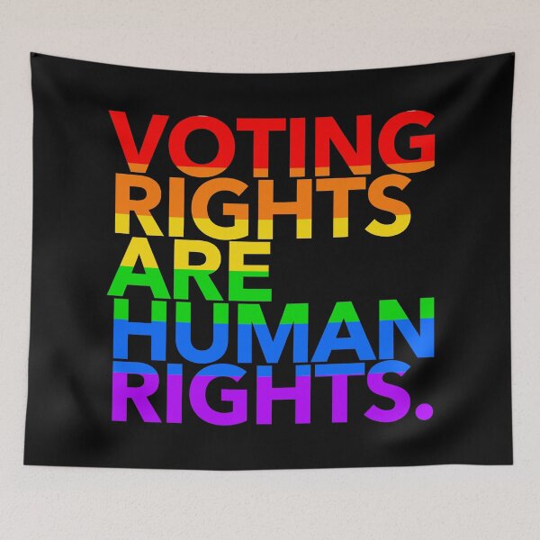 Item preview,  Voting Rights are Human Rights (gay pride edition) designed and sold by Thelittlelord.