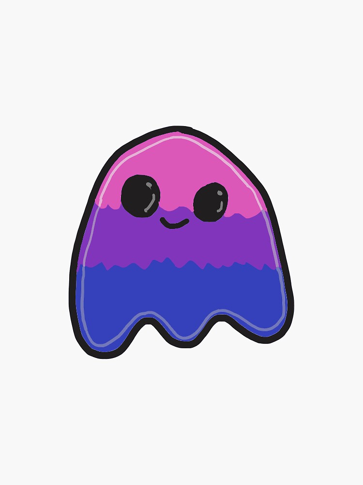 Bi Pride Ghost Sticker By Estarin Redbubble 2913