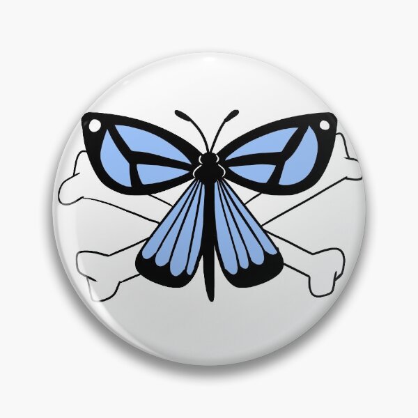 Item preview, Crossbone Butterfly (blue) designed and sold by gross-girl99.