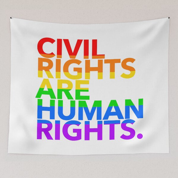 Item preview, CIVIL Rights are Human Rights (gay pride) designed and sold by Thelittlelord.