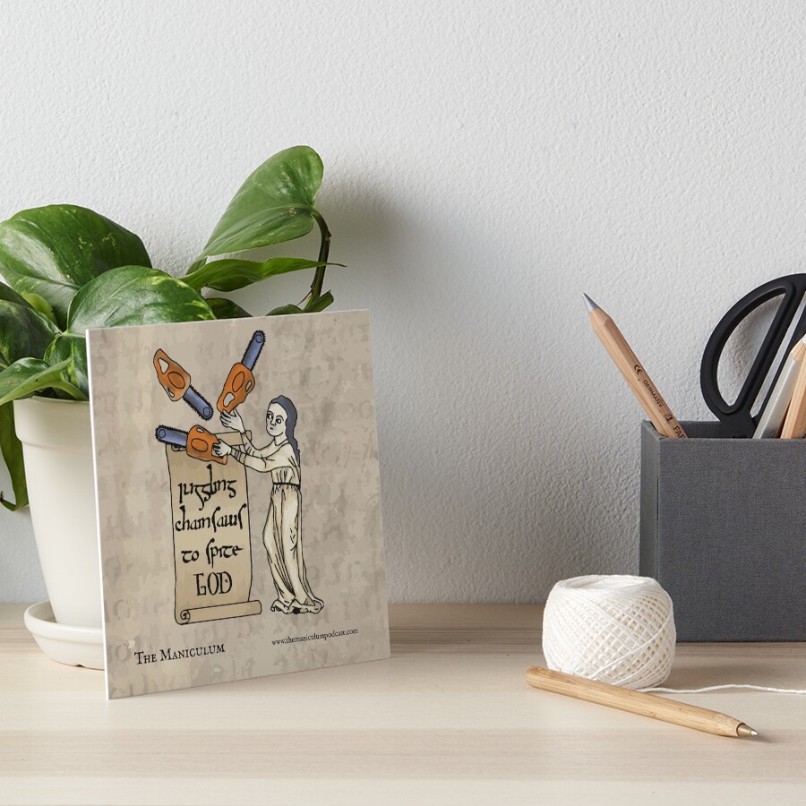 Juggling Chainsaws Art Board Print