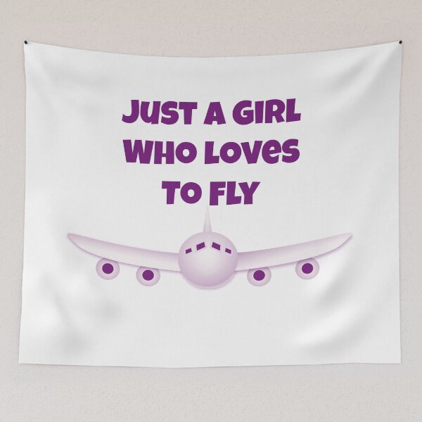Item preview, Gift for female pilot Just a Girl Who Loves To Fly designed and sold by j9gothbe.