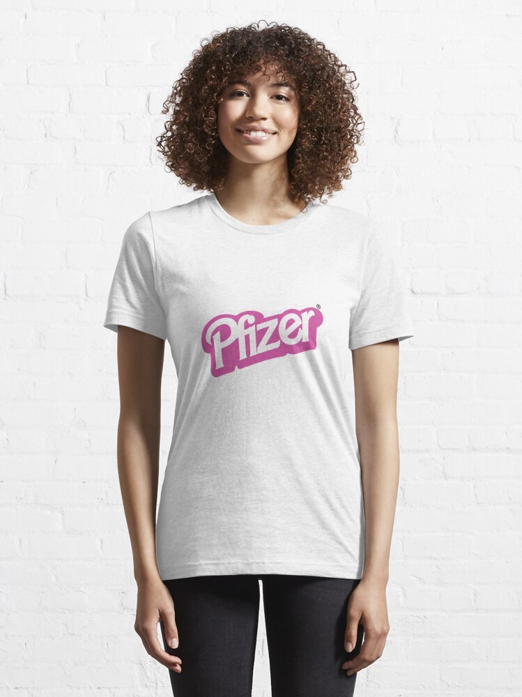 "Barbie Pfizer Sticker" T-shirt by sylil | Redbubble