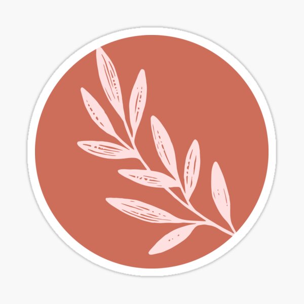 Pink Leaves Sticker