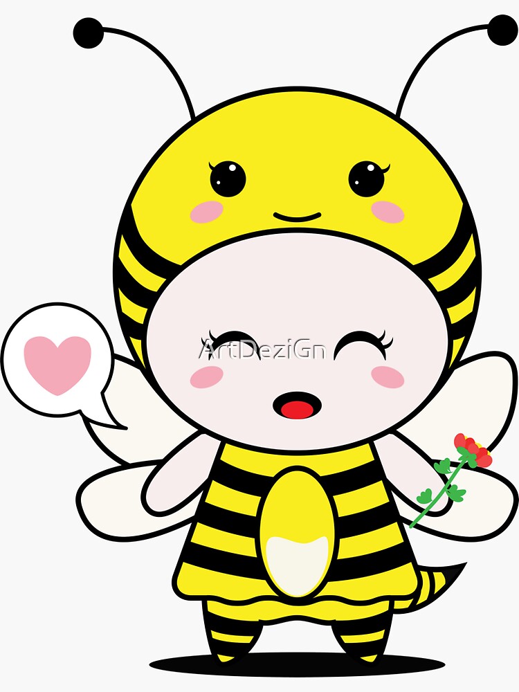 Cute Wholesome Bee Save the Bees Bumblebee' Sticker