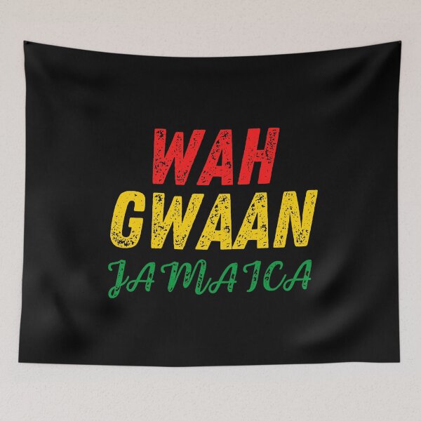 Item preview, Wah Gwaan Jamaica Distressed Reggae Rasta Colors designed and sold by RastaColors.