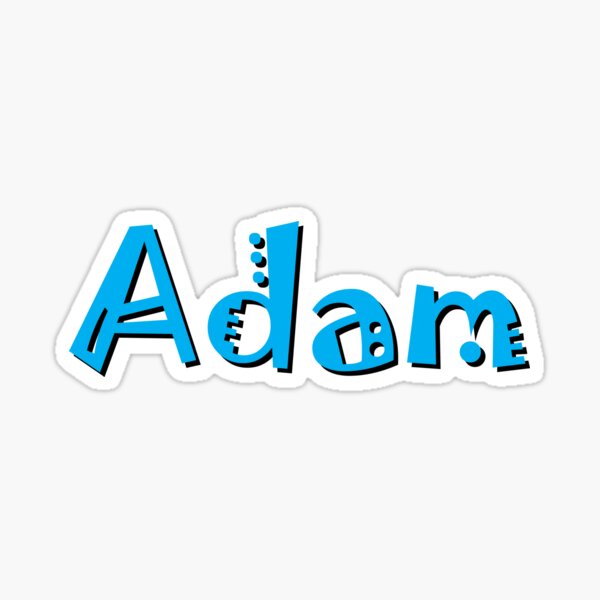 Adam Name Tag Patch Badge Black/White 