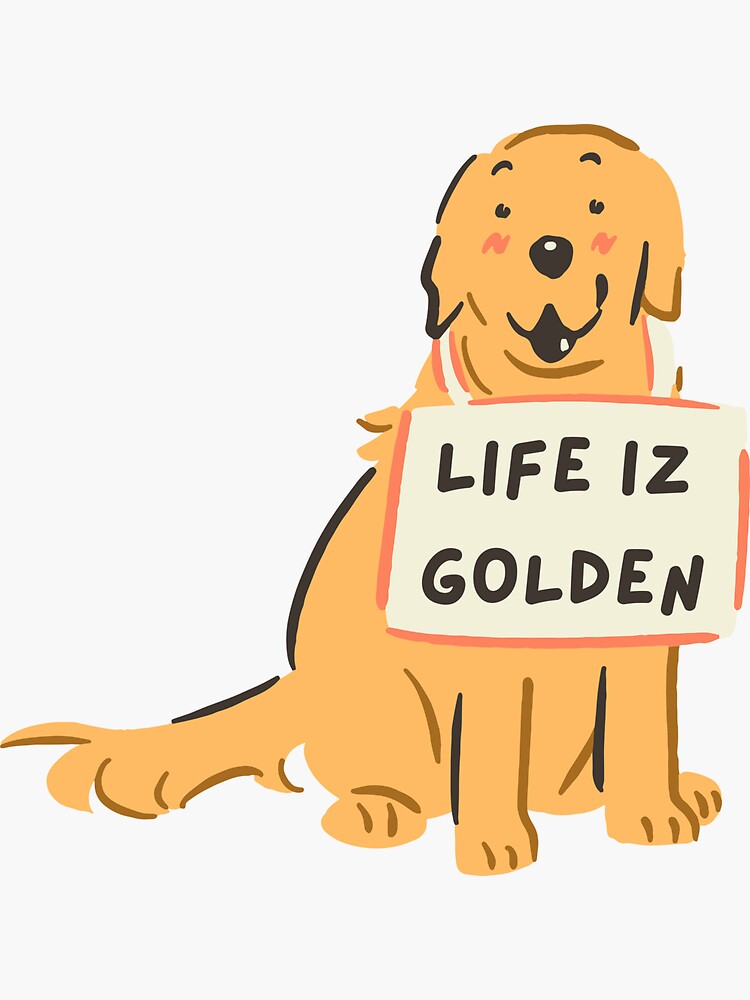 Thumbnail 3 von 3, Sticker, Das Leben ist golden designt und verkauft von Caregiverology.