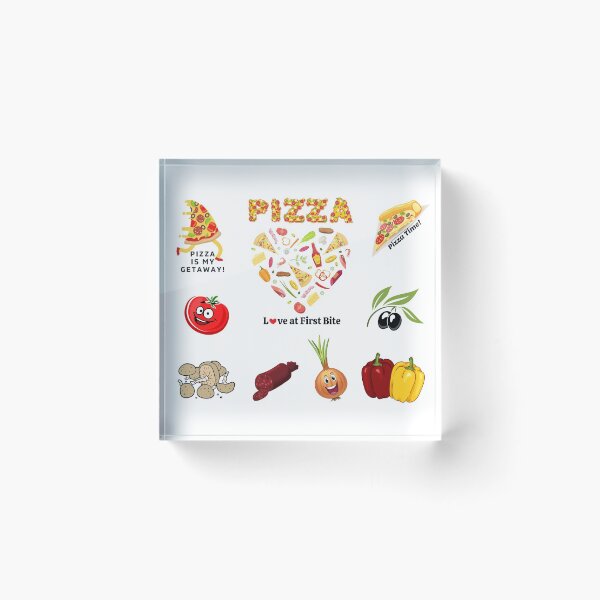 Item preview, pizza is my valentine! Pizza Addicted, Vegetables, Mushroom, Tomato, Onion, Bell Pepper Unique Set Designs Value Pack designed and sold by Ilana Khoshsima.