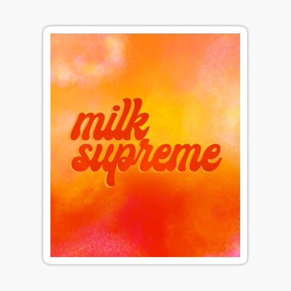 Orange 2025 supreme sticker