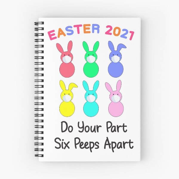 Item preview, Funny Easter 2021 Bunny Peeps - Do Your Part Six Peeps Apart designed and sold by JustBeStylish.
