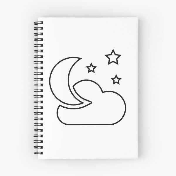 Item preview, Plain Moon and Stars on Cloudy Night Stencil - Diy Color Me In designed and sold by StencilGifts.
