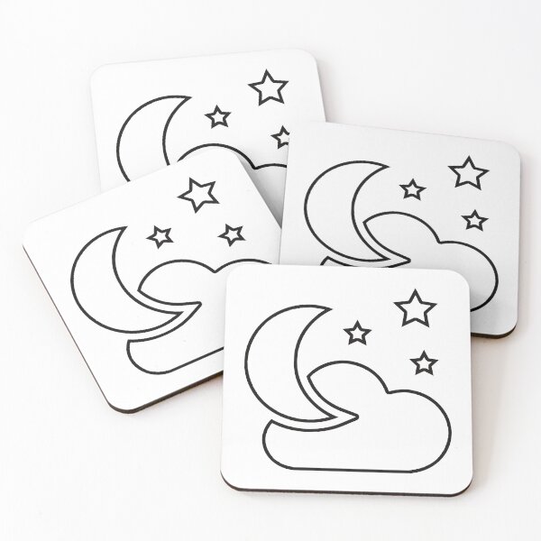Item preview, Plain Moon and Stars on Cloudy Night Stencil - Diy Color Me In designed and sold by StencilGifts.