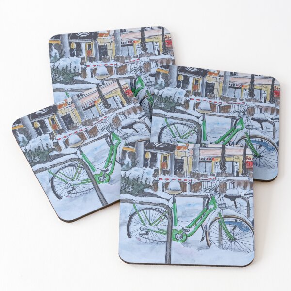 Item preview, Bike in the snow designed and sold by UMA Urban Sketch.
