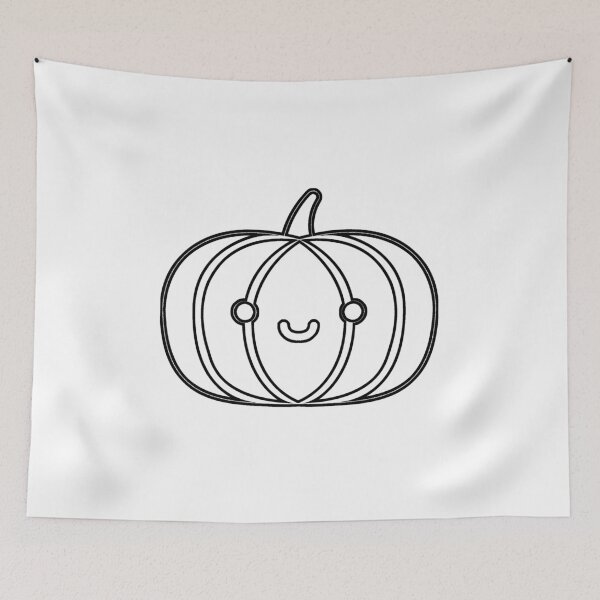 Item preview, Plain Kawaii Pumpkin Stencil - Diy Color Me In designed and sold by StencilGifts.