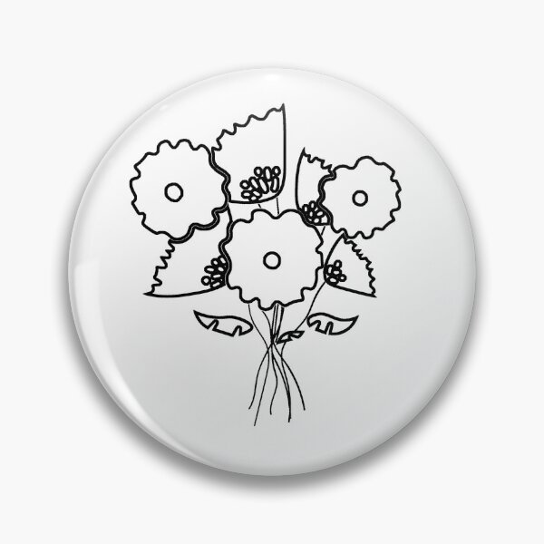 Artikelvorschau, Einfache rosa Blumen Schablone - Diy Color Me In entworfen und verkauft von StencilGifts.