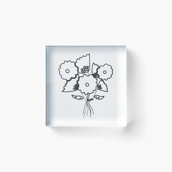 Item preview, Plain Pink Flowers Stencil - Diy Color Me In designed and sold by StencilGifts.