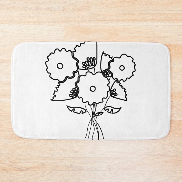 Item preview, Plain Pink Flowers Stencil - Diy Color Me In designed and sold by StencilGifts.