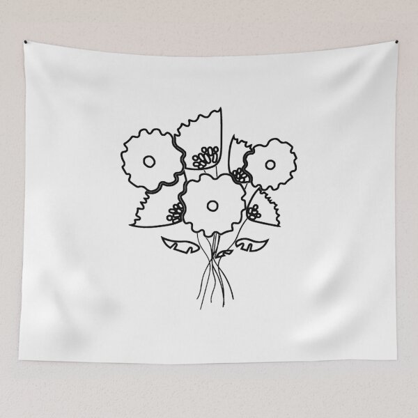 Item preview, Plain Pink Flowers Stencil - Diy Color Me In designed and sold by StencilGifts.