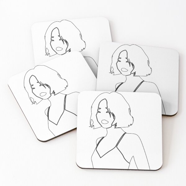 Item preview, Plain Cute Short Hair Girl Stencil - Diy Color Me In designed and sold by StencilGifts.