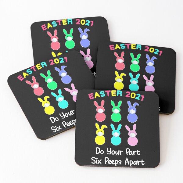 Item preview, Funny Easter 2021 Bunny Peeps - Do Your Part Six Peeps Apart designed and sold by JustBeStylish.