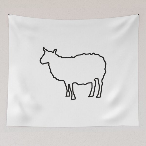 Item preview, Plain Cute Sheep Stencil - Diy Color Me In designed and sold by StencilGifts.