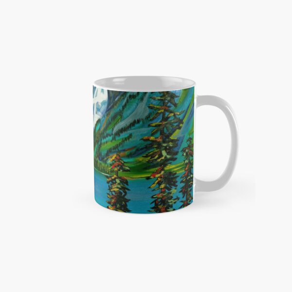 Nature&#39;s Escape — colourful, abstract mountains Classic Mug