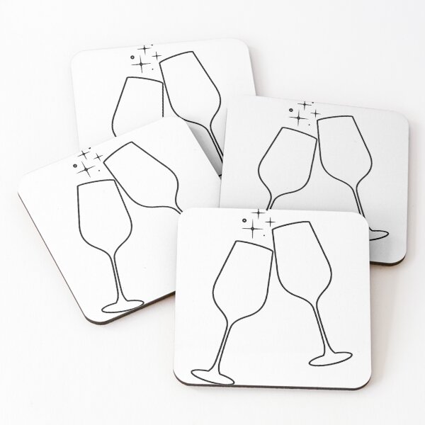 Item preview, Plain Cheers Glasses Drinks Celebration Stencil - Diy Color Me In designed and sold by StencilGifts.