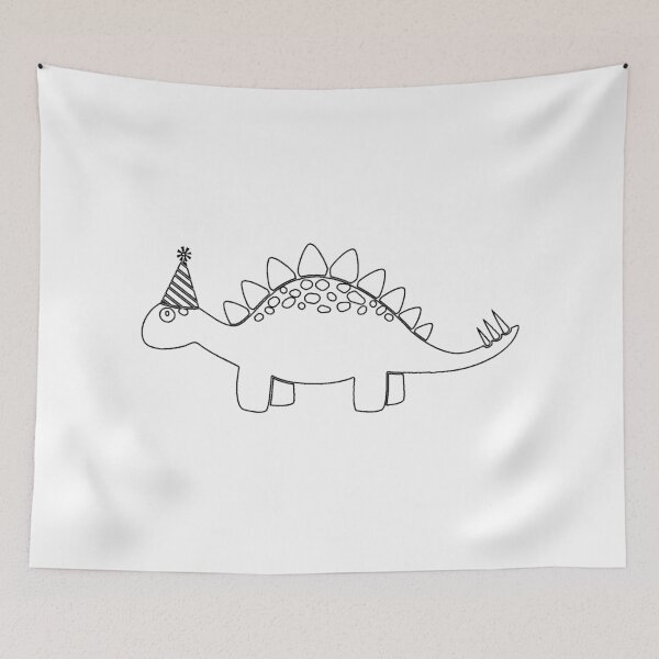 Item preview, Plain Birthday Dino Stencil - Diy Color Me In designed and sold by StencilGifts.
